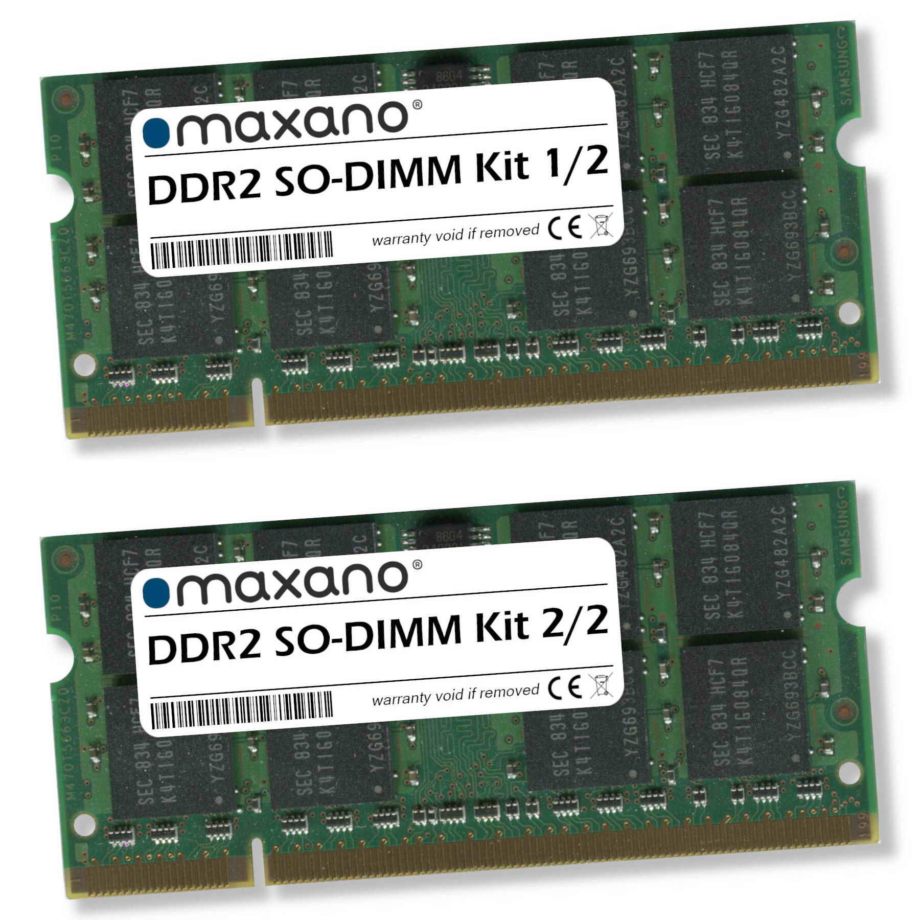 MAXANO 4GB Kit SO-DIMM) Arbeitsspeicher 2x (PC2-5300 SDRAM VGN-BX396VP GB 4 2GB RAM Sony für VAIO