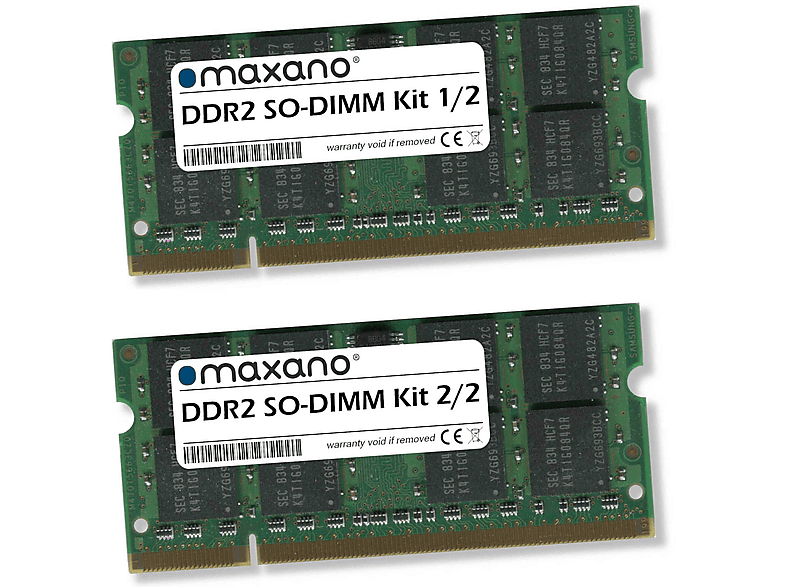 MAXANO 8GB Kit 2x 4GB RAM für Sony VAIO VGN-SZ71MN/B (PC2-5300 SO-DIMM) Arbeitsspeicher 8 GB SDRAM