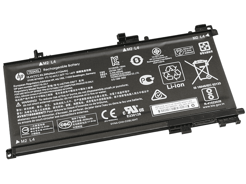 HP 905175-271 Original 15,4V Li-Polymer Akku, 15.4 Volt, 4112 mAh