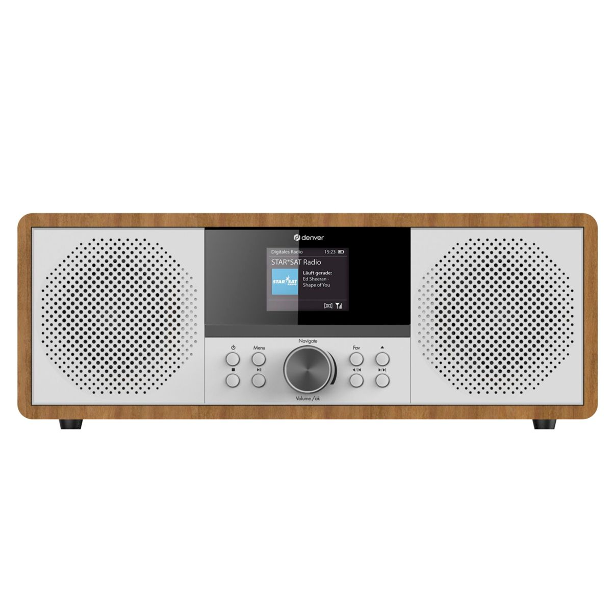 DAB+, silber Internetradio, braun / Bluetooth, MIR-270W DENVER