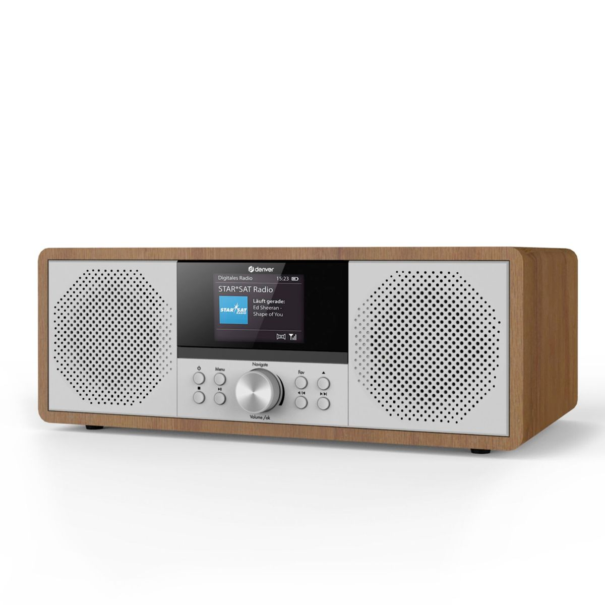 DAB+, silber Internetradio, braun / Bluetooth, MIR-270W DENVER