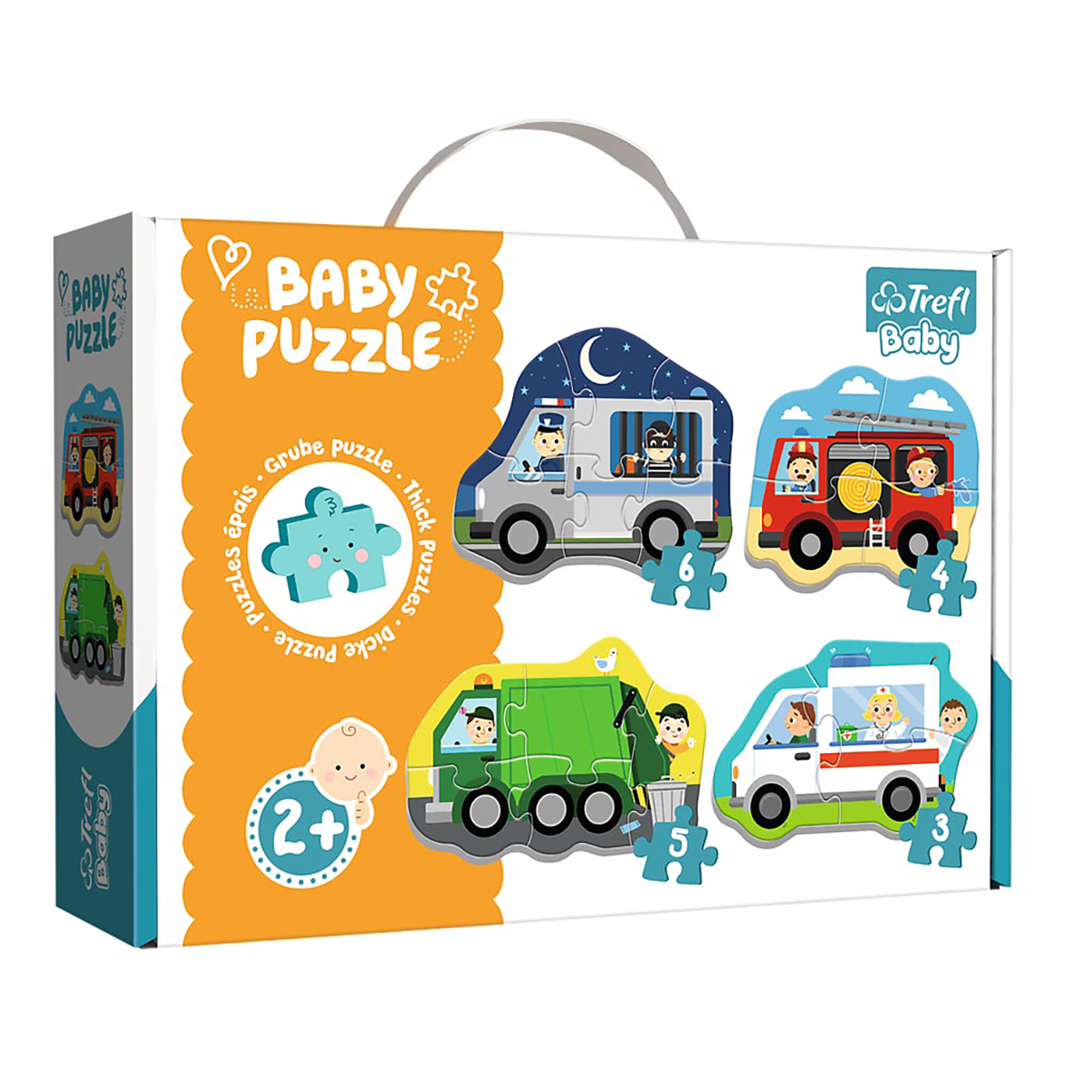 TREFL Baby Puzzle Puzzle und Beruf Fahrzeuge