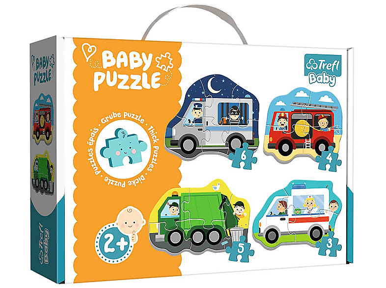 Fahrzeuge Puzzle und TREFL Puzzle Beruf Baby
