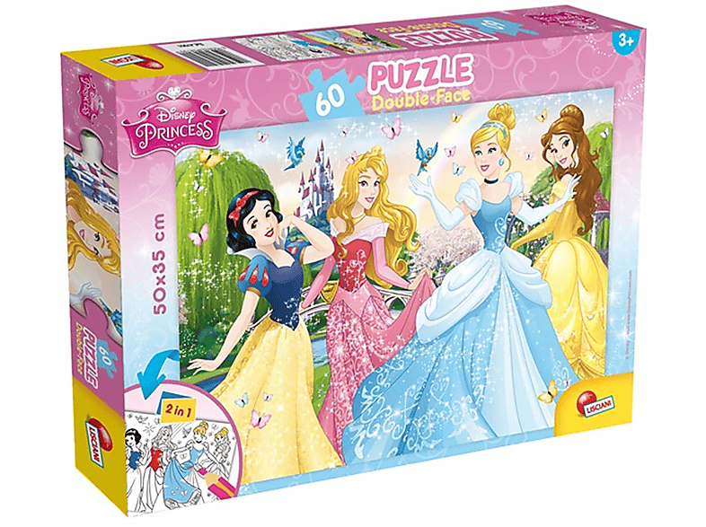 NOON Ausmal-Puzzle (50x35cm) 60 Teile, Disney Prinzessin von Lisciani Puzzle
