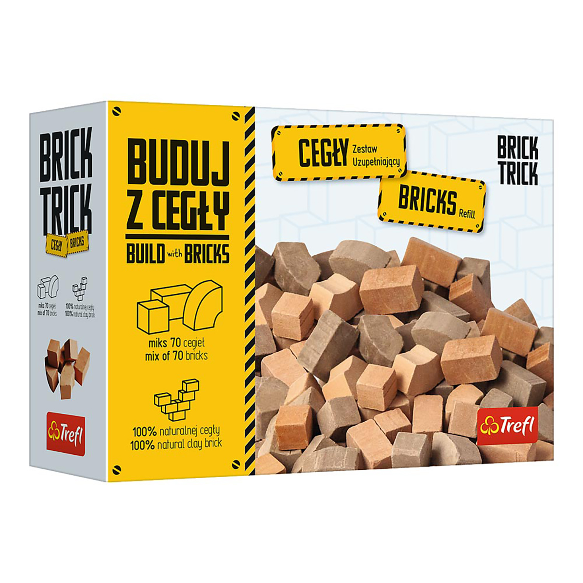 TREFL Brick Trick - Nachfüllpack Ziegel eckig & Bausatz rund