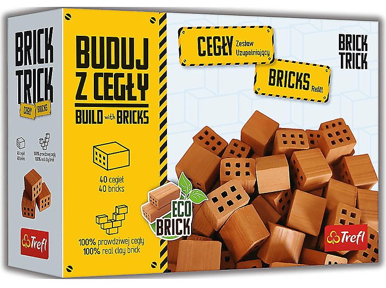 40 Nachfüllung Trick Stück – halbe Brick Bricks TREFL Ziegel Bausatz