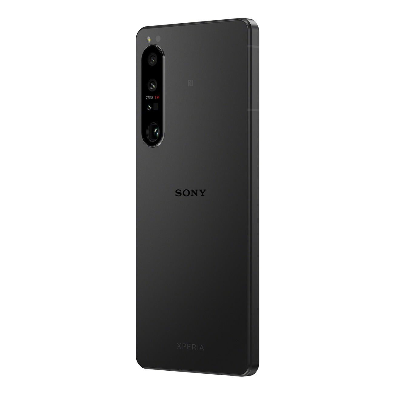 Czarny telefon Sony Xperia, widok z tyłu, pokazujący aparat i logo Sony.