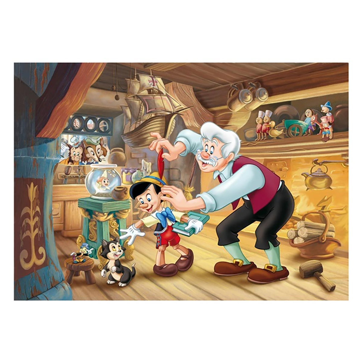 NOON Lisciani (50x35cm) Puzzle Pinocchio Ausmal-Puzzle von 108 Teile,