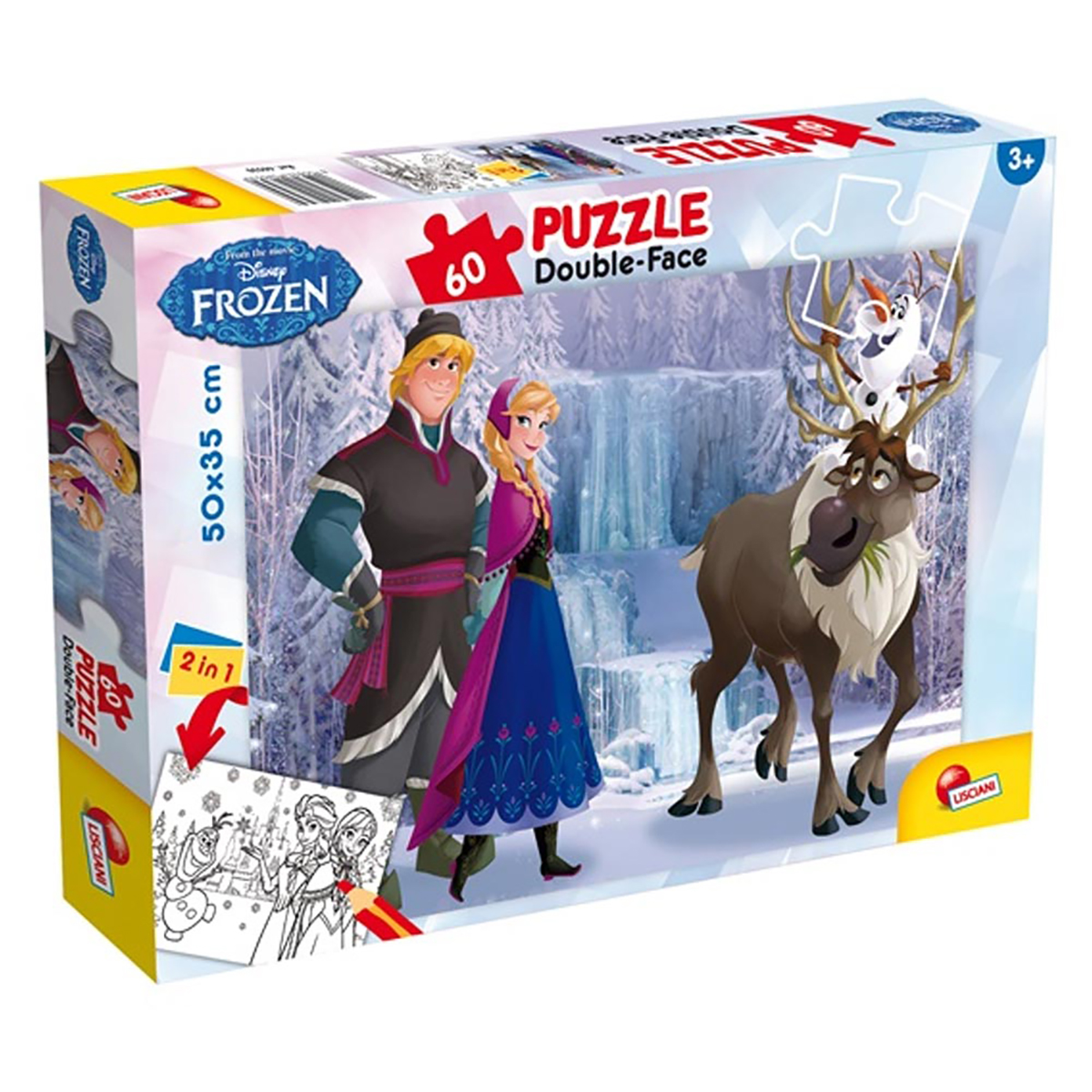 Lisciani Die von NOON Puzzle 60 Teile, Eiskönigin Ausmal-Puzzle (50x35cm)