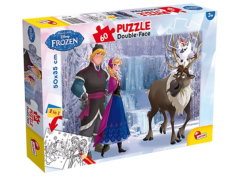 Lisciani Die von NOON Puzzle 60 Teile, Eiskönigin Ausmal-Puzzle (50x35cm)