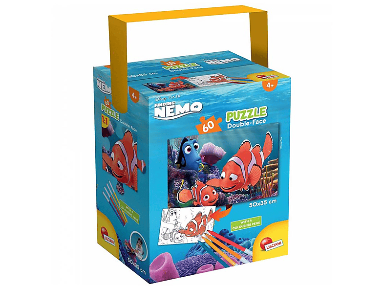 Lisciani DISNEY Findet in Teile, Ausmal-Puzzle 60 Puzzle Nemo von Tragebox
