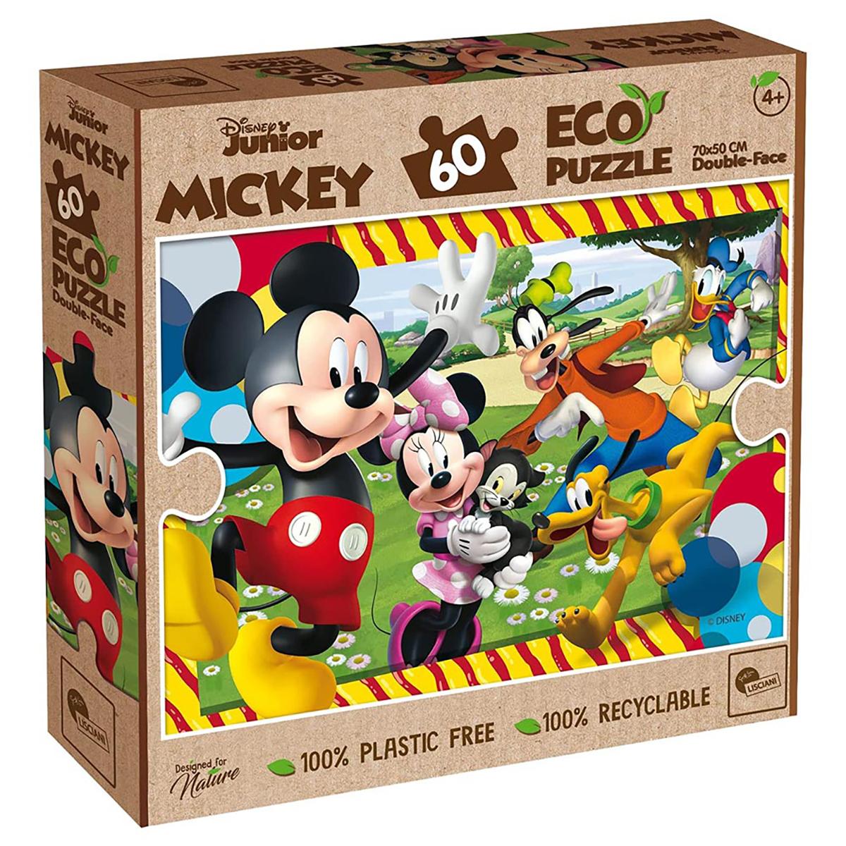Lisciani ECO-Ausmal-Puzzle Maus MOUSE Teile, Micky 60 MICKEY von Boden Puzzle