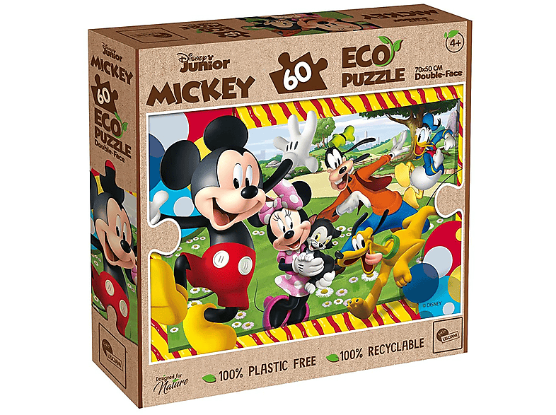 MICKEY MOUSE ECO-Ausmal-Puzzle Boden 60 Teile, Micky Maus von Lisciani Puzzle