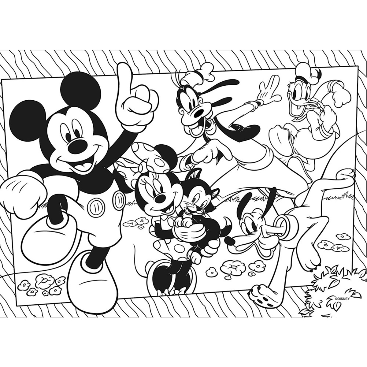 MICKEY MOUSE ECO-Ausmal-Puzzle Boden 60 von Teile, Micky Lisciani Puzzle Maus