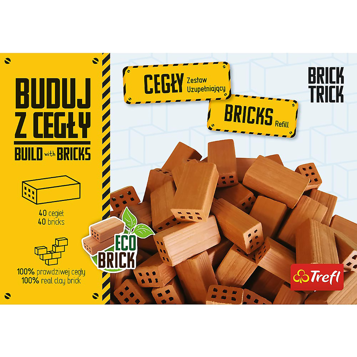 TREFL Brick Trick Stück Bausatz Ziegel – Nachfüllung 40 Bricks
