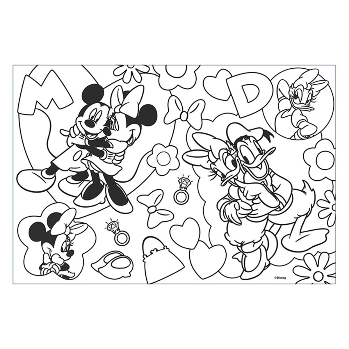 NOON Ausmal-Puzzle (50x35cm) 60 Maus Lisciani von Teile, Minnie Puzzle