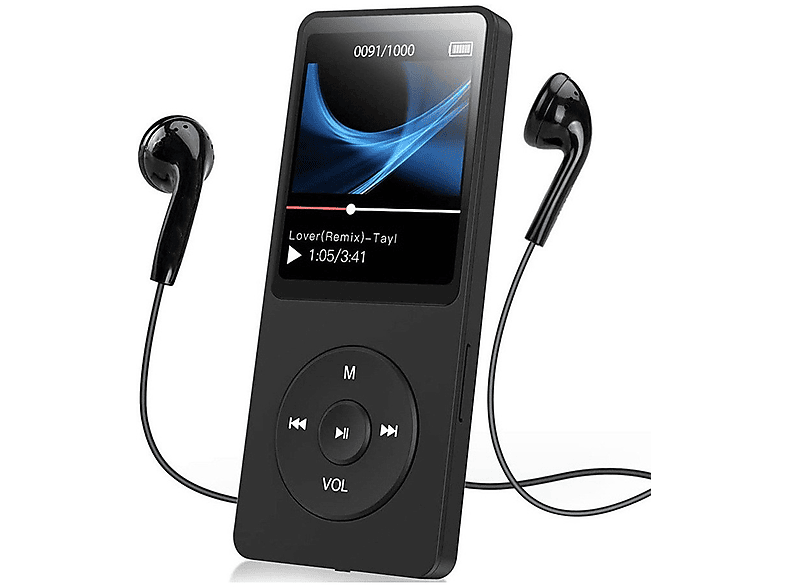 schwarz) (64 Player Bluetooth MP3 SYNTEK Walkman GB, Walkman Player Edition MP3/MP4 Ebook Student Musikspieler