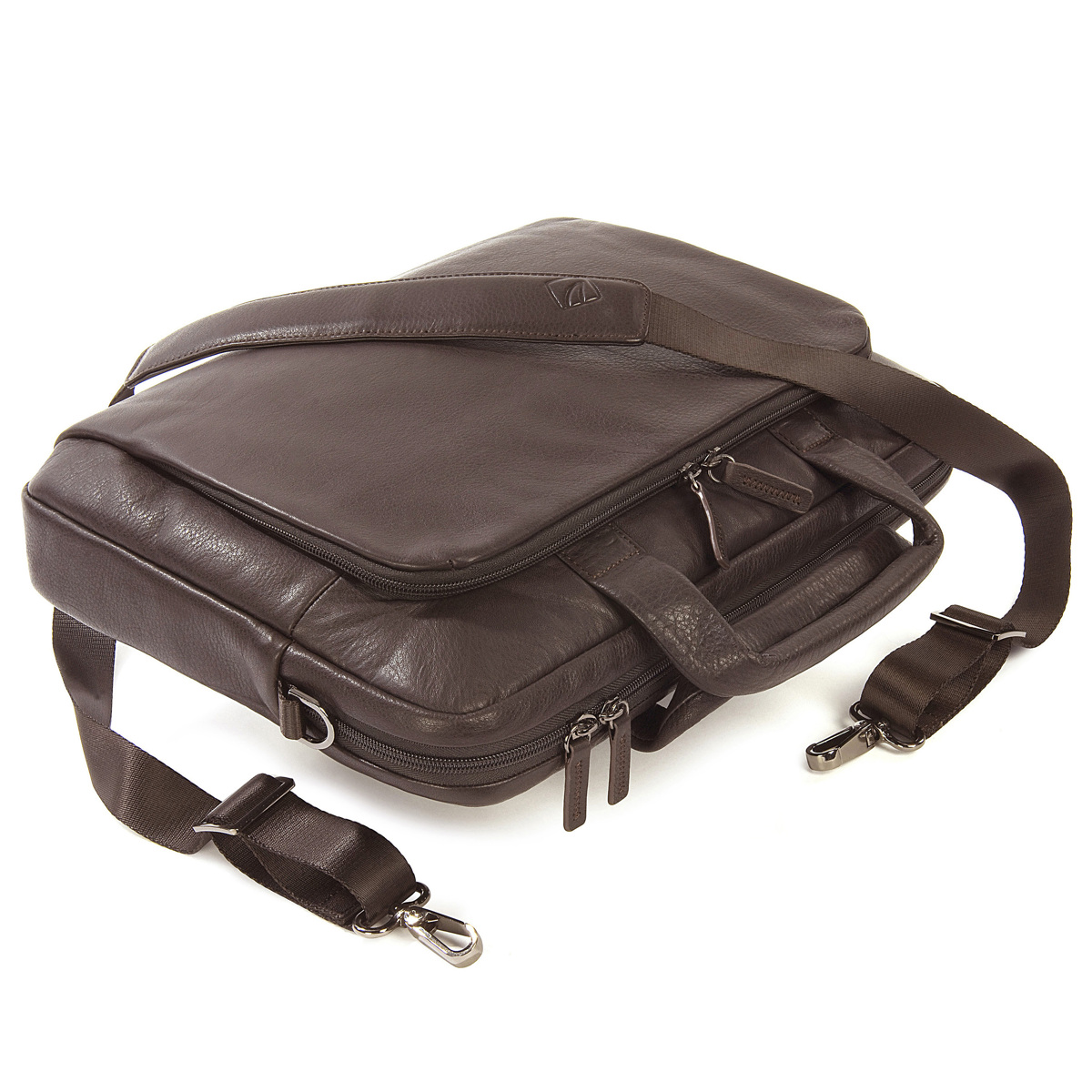 TUCANO One Premium Notebook Tasche Leder, Braun Universal für Umhängetasche