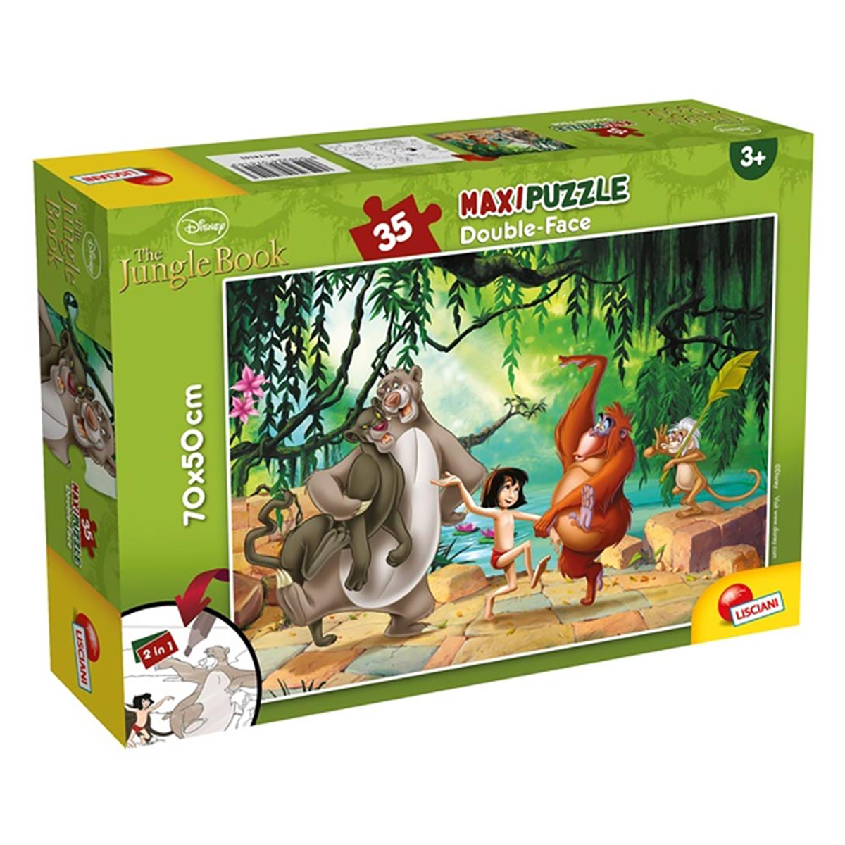 NOON Maxi Boden Ausmal-Puzzle Dschungelbuch Lisciani 35 Teile Puzzle von