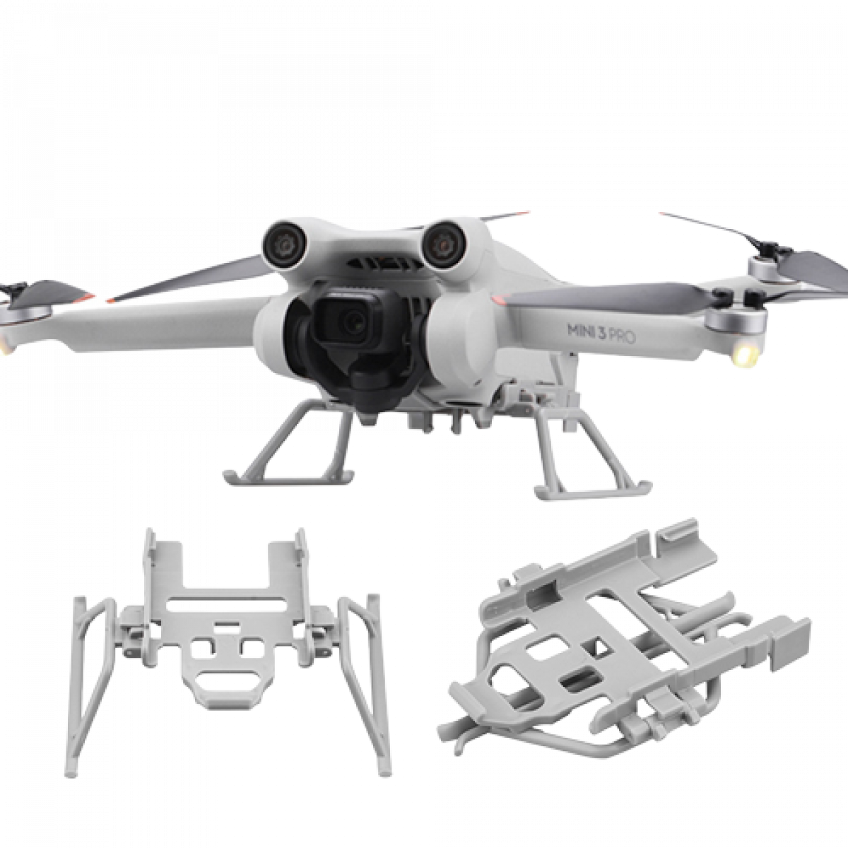 INF Klappbares Fahrwerk Landefüße für Pro Drohne Grau Fahrwerk, 3 Mini DJI