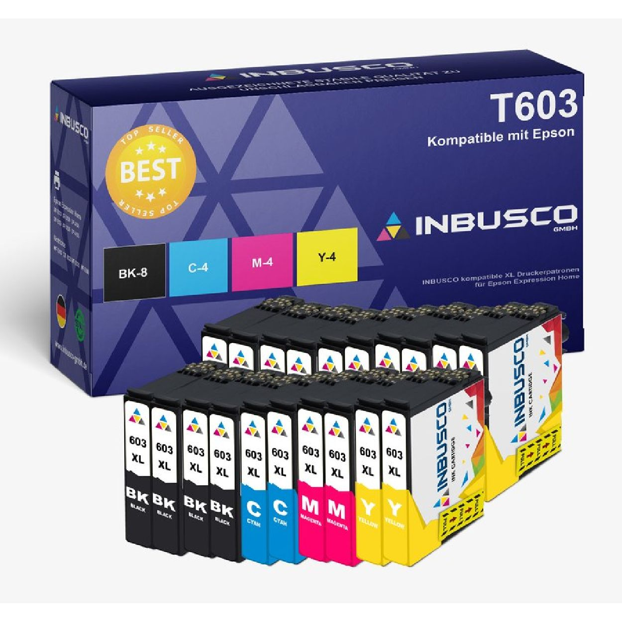 INBUSCO / Mehrfarbig KUBIS Tintenpatrone (T603-VAR-006) T603-Var
