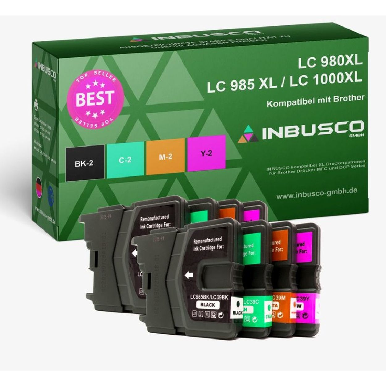 / KUBIS 980/1100-V-8x INBUSCO (LC980-1100-V-8x) Tintenpatrone LC Schwarz