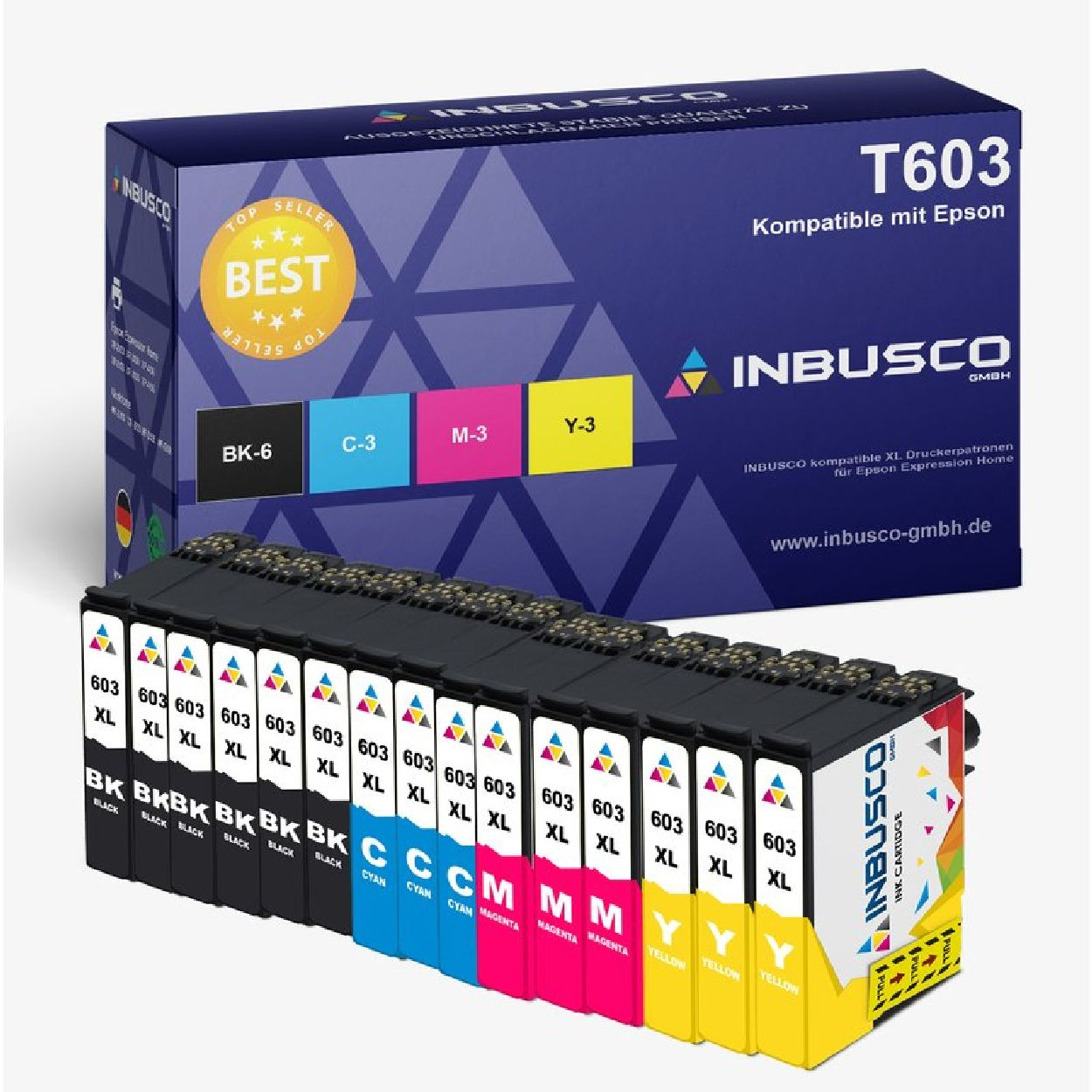 INBUSCO / Mehrfarbig (T603-VAR-005) KUBIS T603-Var Tintenpatrone