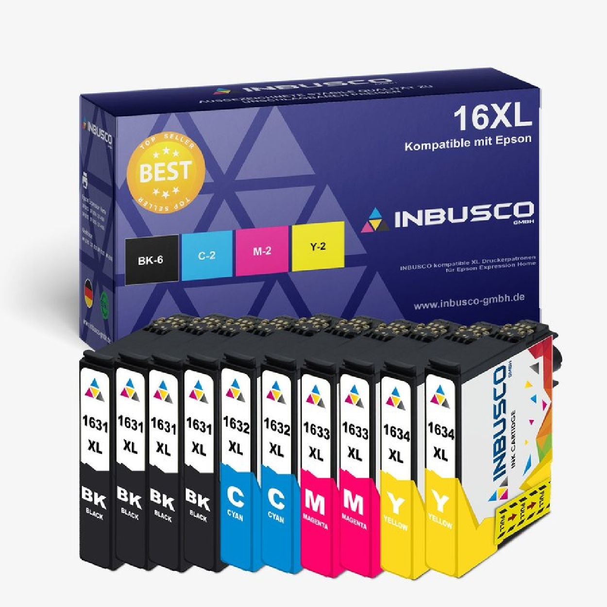 INBUSCO / KUBIS SET 16xl (10x16XL) Tintenpatrone Mehrfarbig