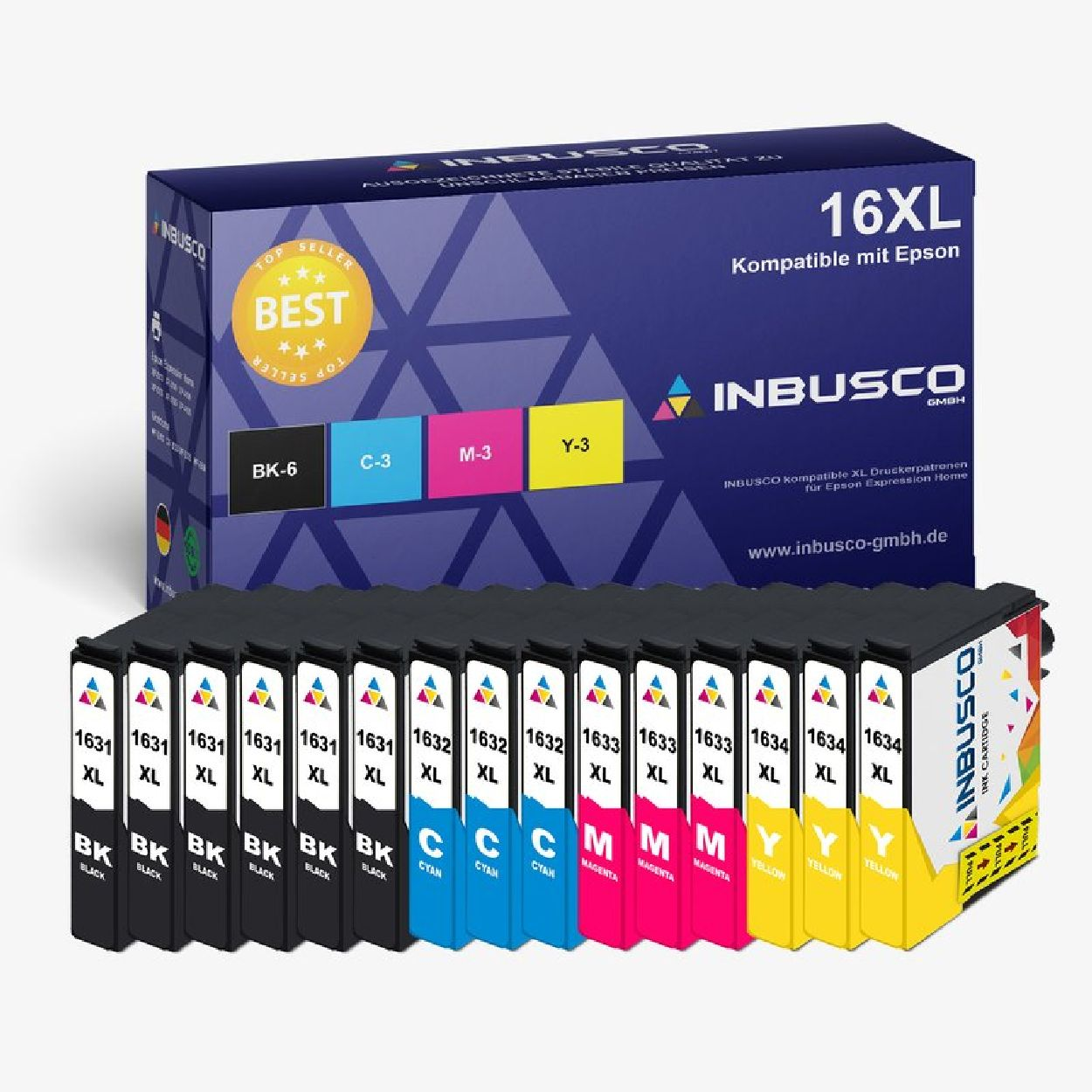 INBUSCO / KUBIS SET 16xl Mehrfarbig Tintenpatrone (15x16XL)