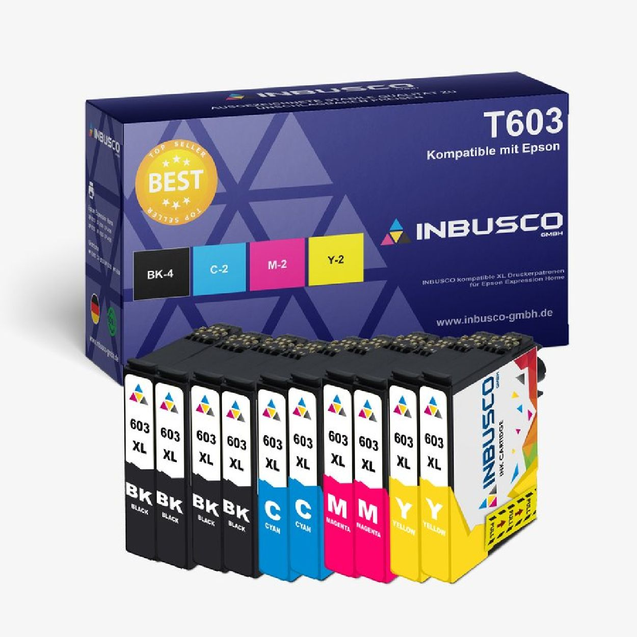 INBUSCO / T603-Var Tintenpatrone KUBIS (T603-VAR-003) Mehrfarbig