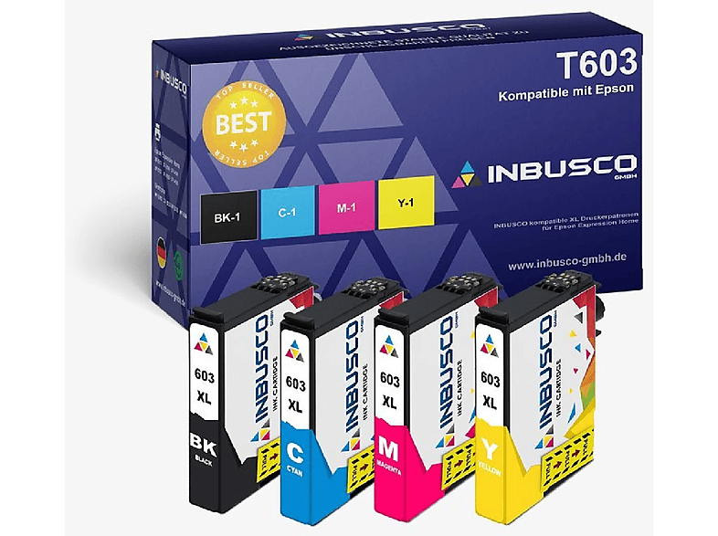 INBUSCO / KUBIS T603-Var Tintenpatrone Mehrfarbig (T603XLV-VAR-4x603N)