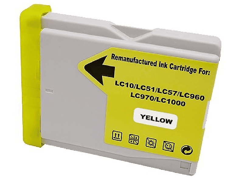 INBUSCO / KUBIS LC 970/1000-VAR-SET Tintenpatrone Yellow Schwarz (LC970-1000-VAR-1xYellow)