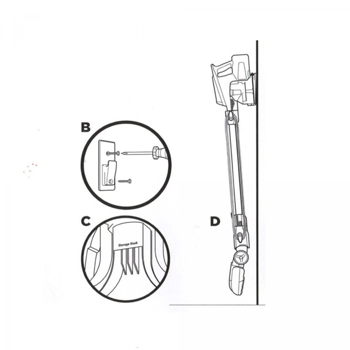 Wandhalter Staubsauger, Wandhalter INF