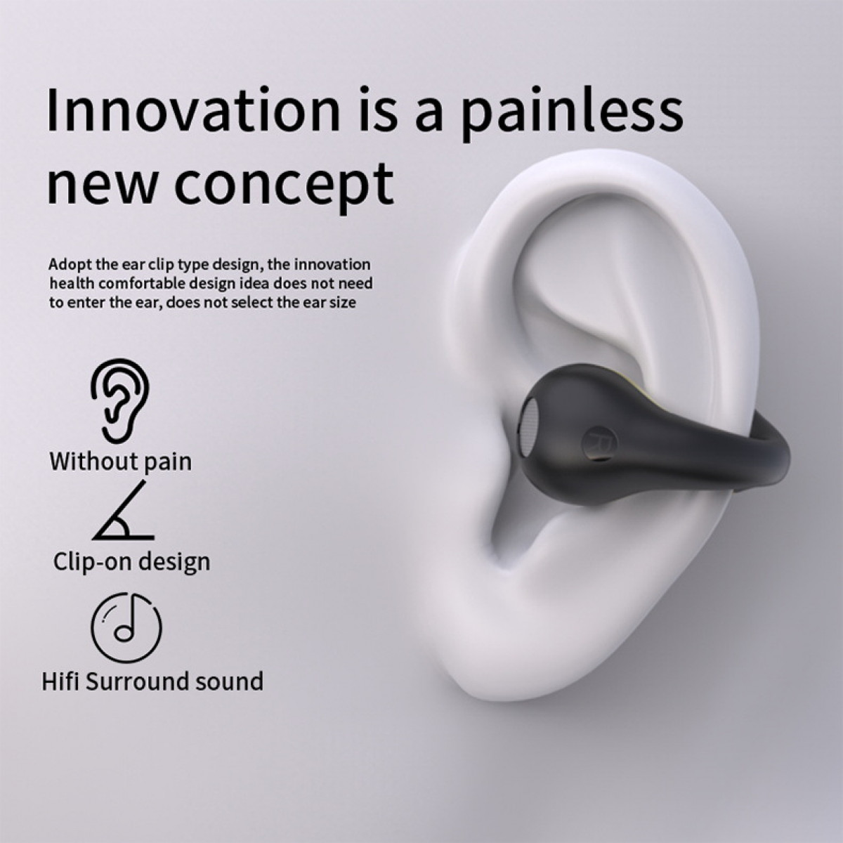 Open-ear Kopfhörer INF Kabellose Bluetooth Kabellose Open-Ear-Kopfhörer Beige 5.3,