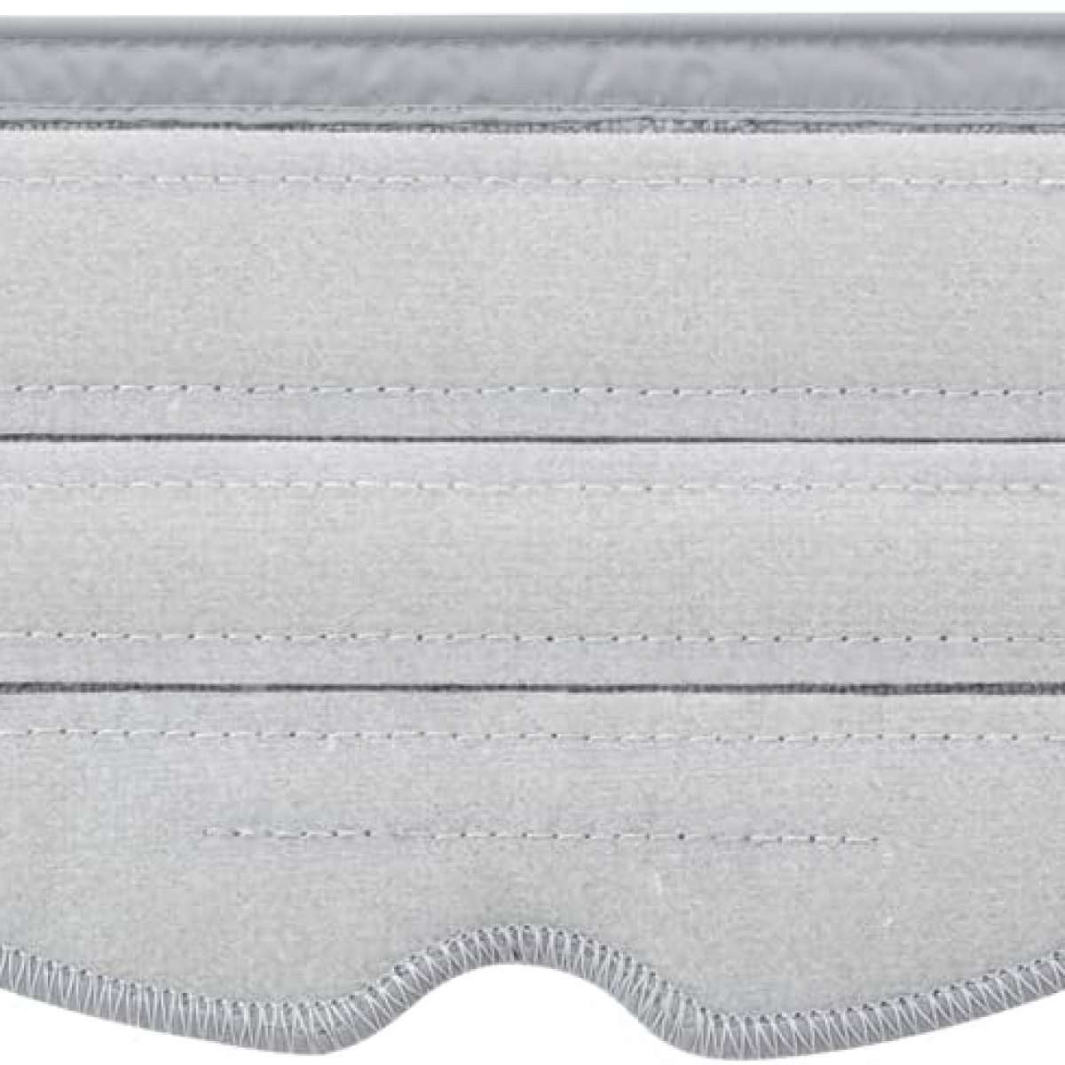 Szara nakładka do czyszczenia z trzema poziomymi liniami i falistą linią na dolnej krawędzi.