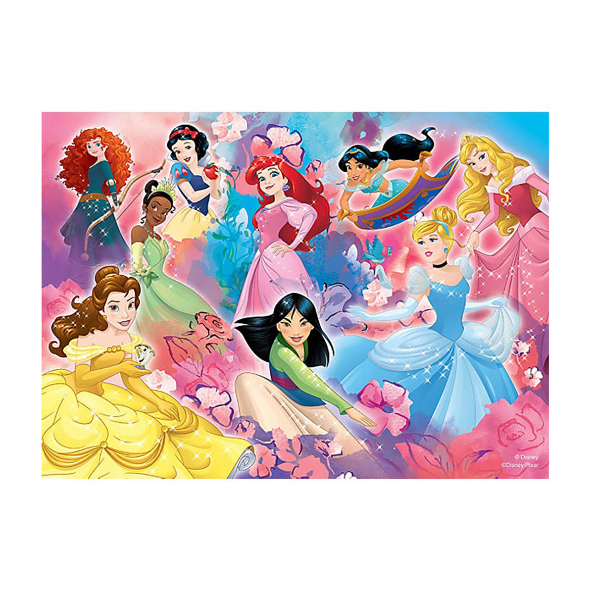 Teile, ECO-Ausmal-Puzzle DISNEY 24 von Puzzle Prinzessin Lisciani Boden