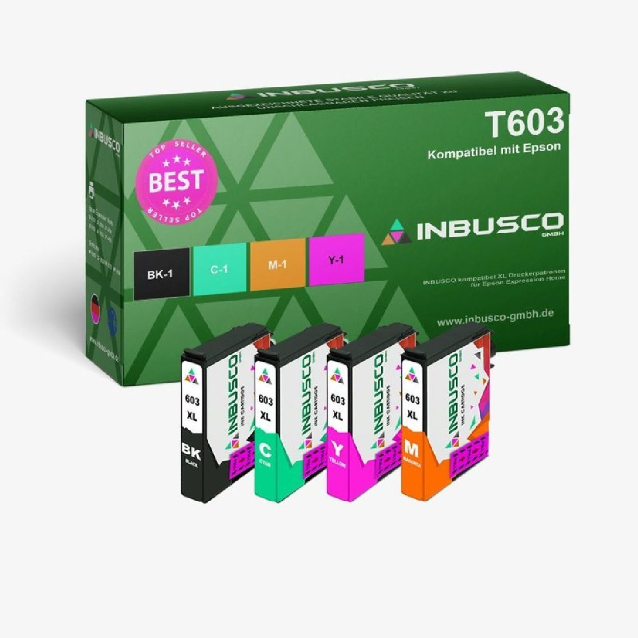 Tintenpatrone / INBUSCO T603-V-NC-4x (T603-V-NC-4x) Mehrfarbig KUBIS