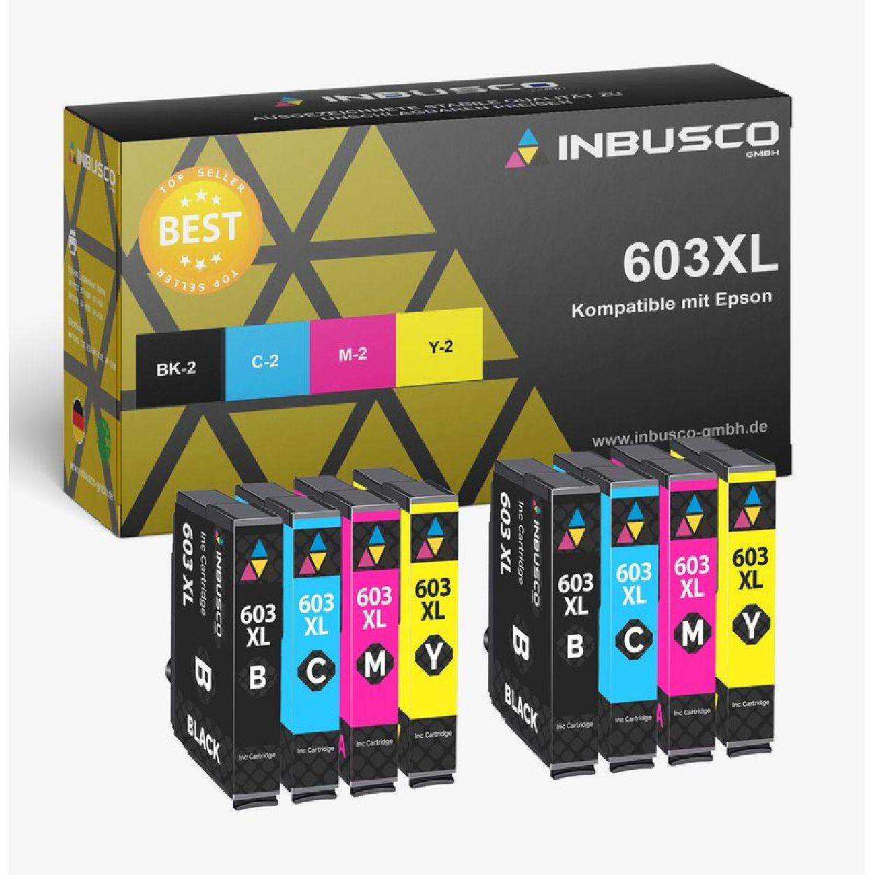 INBUSCO / KUBIS T603-V-NC23-8x Tintenpatrone Mehrfarbig (T603-V-NC23-8x)