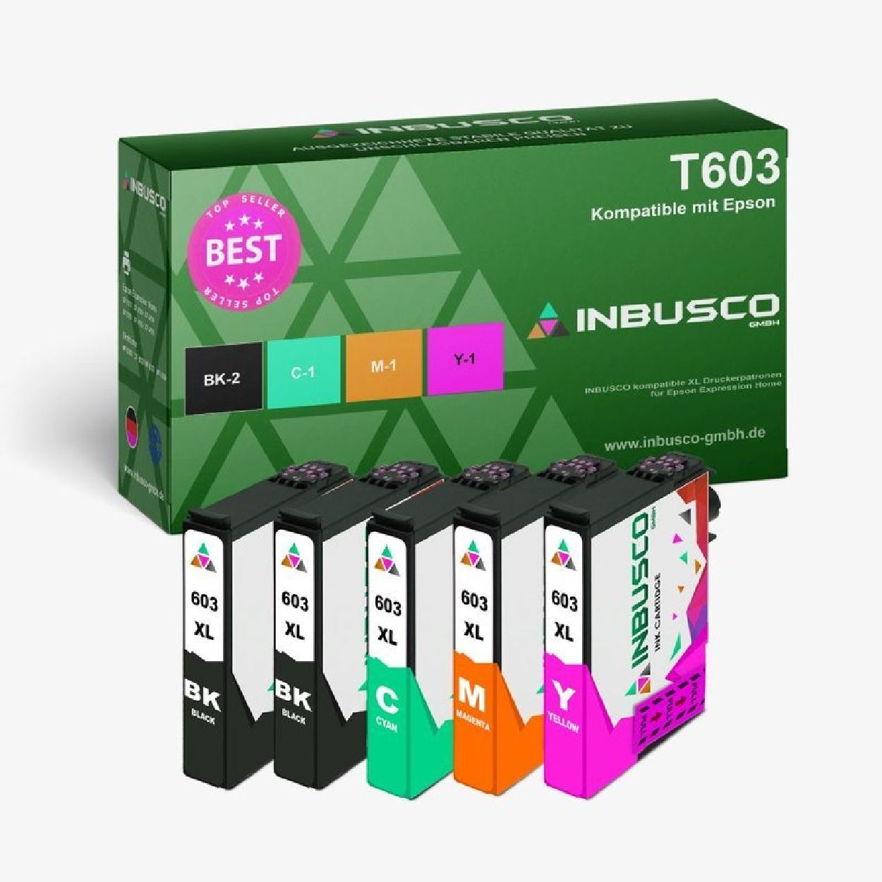 INBUSCO / T603-V-NC-5x Mehrfarbig Tintenpatrone KUBIS (T603-V-NC-5x)