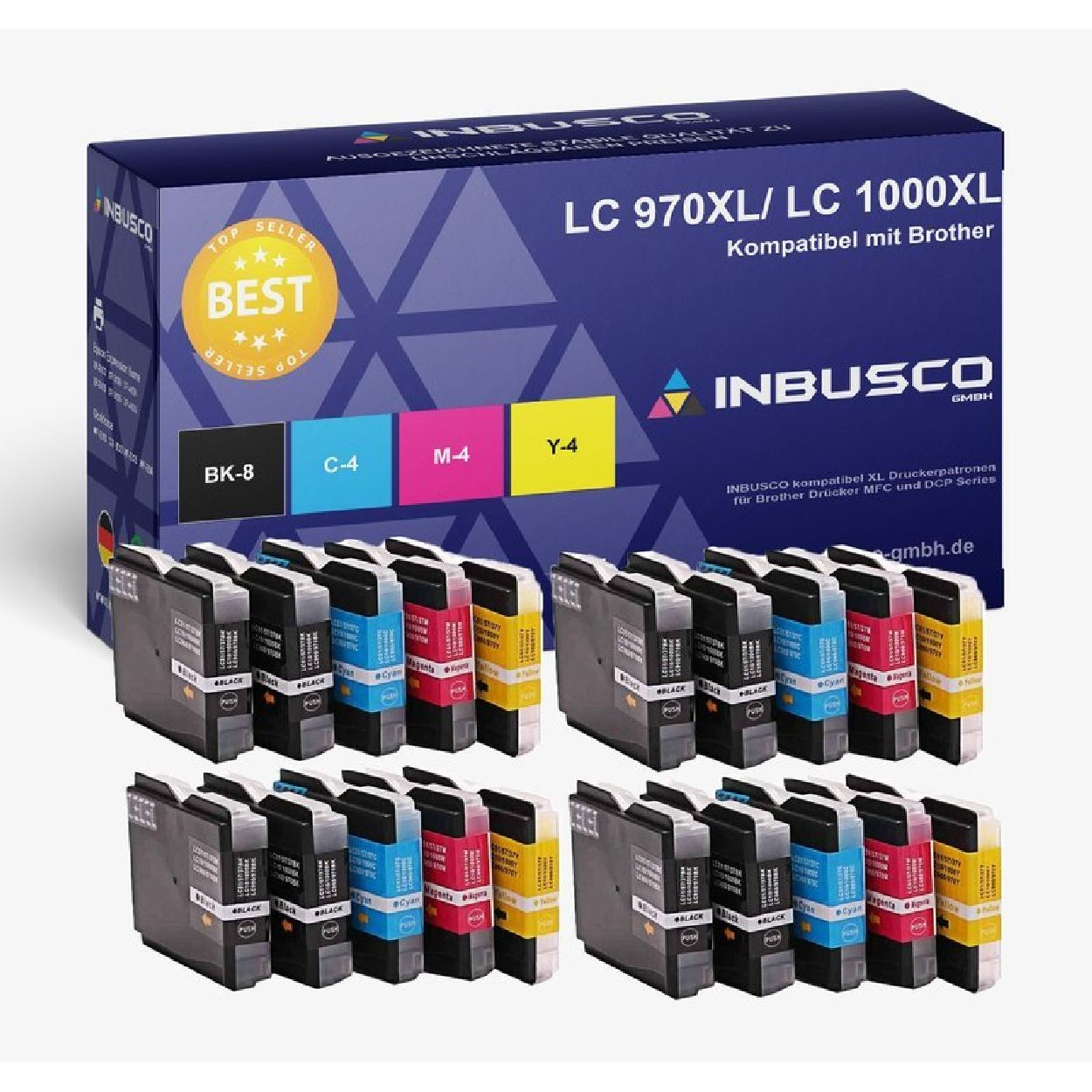 Tintenpatrone LC INBUSCO (LC970-1000-VAR-20x) / Schwarz 970/1000-VAR-20x KUBIS