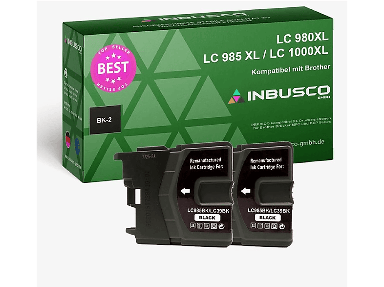 INBUSCO / KUBIS (LC980-1100-V-2xBK) BK Schwarz LC 980/1100-V-SET Tintenpatrone