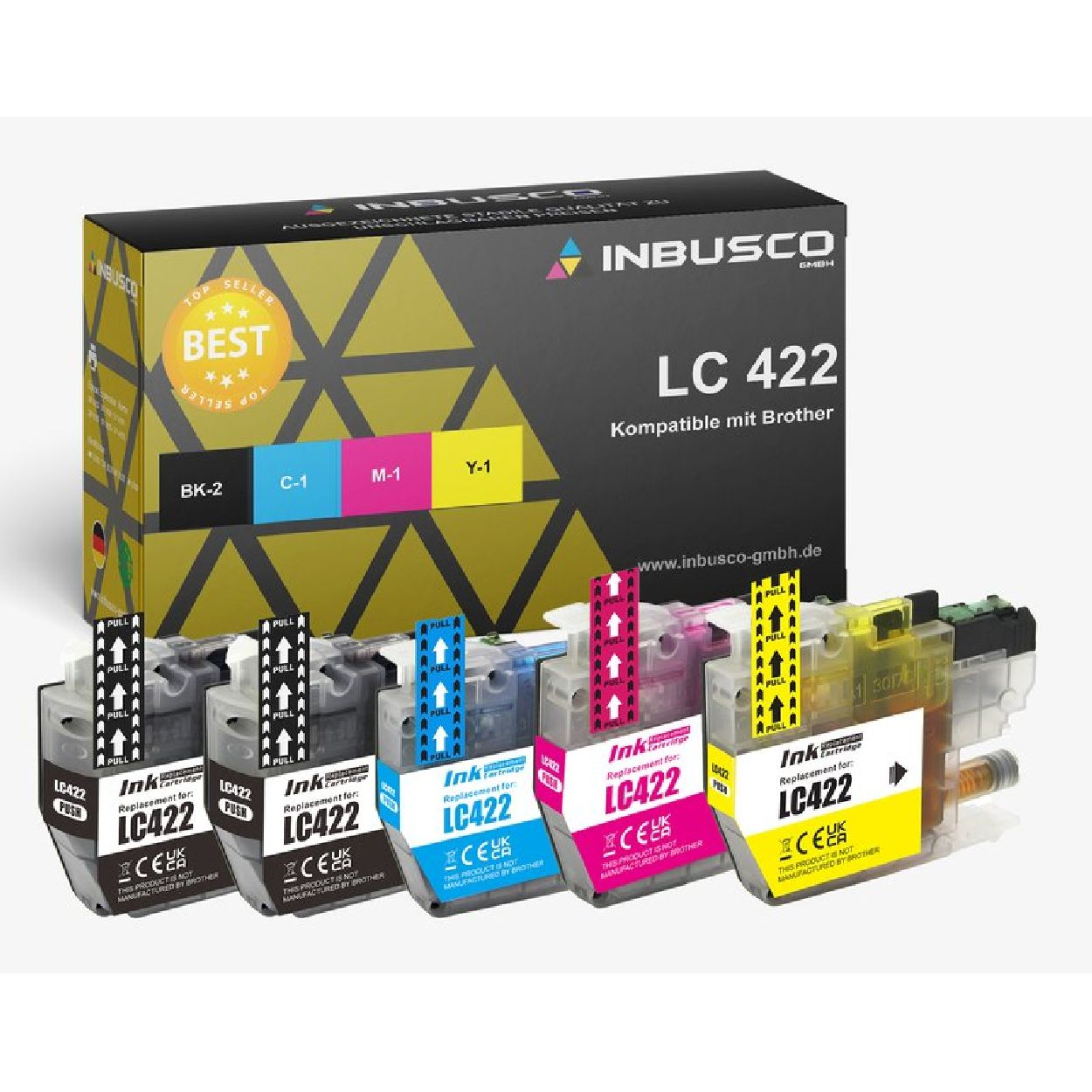 KUBIS 422 / Mehrfarbig LC SET Tintenpatrone INBUSCO (5xLC422)