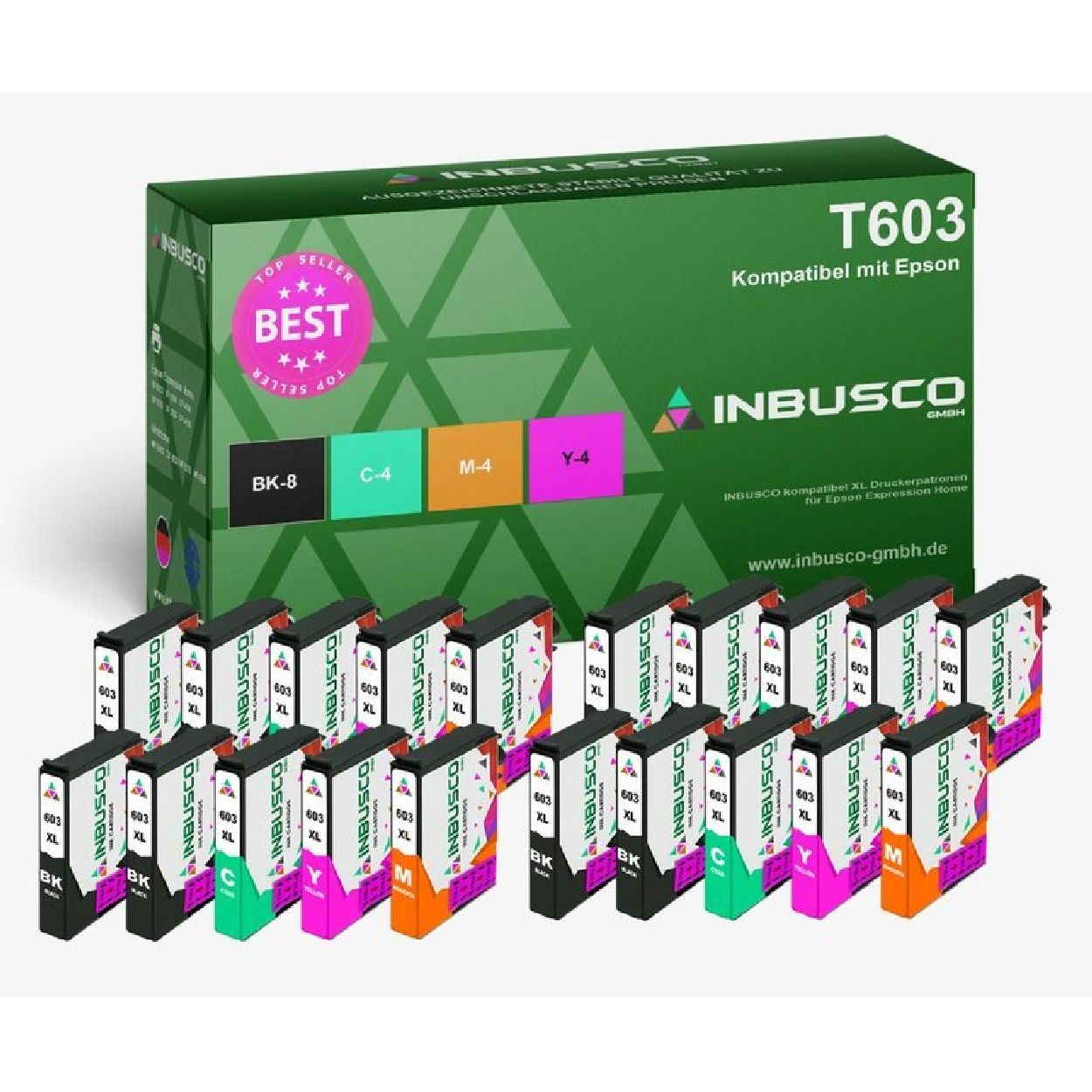 INBUSCO / KUBIS T603-V-NC-20x Tintenpatrone Mehrfarbig (T603-V-NC-20x)