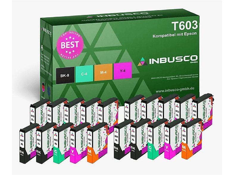 Mehrfarbig Tintenpatrone (T603-V-NC-20x) KUBIS INBUSCO T603-V-NC-20x /