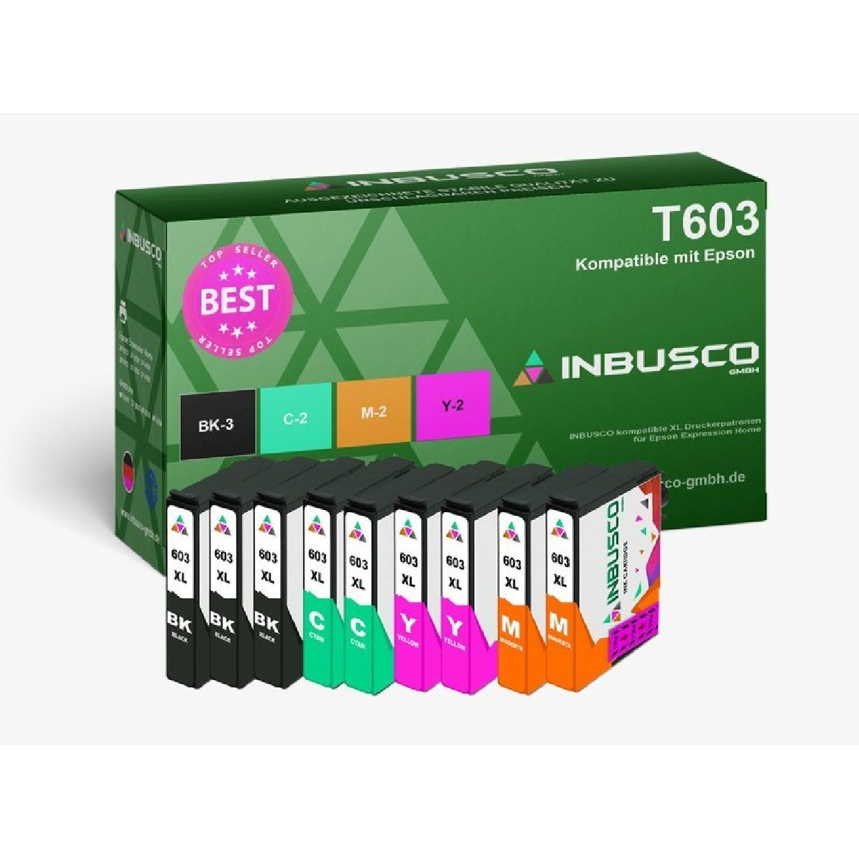 INBUSCO Tintenpatrone Mehrfarbig / KUBIS T603-V-NC-9x (T603-V-NC-9x)