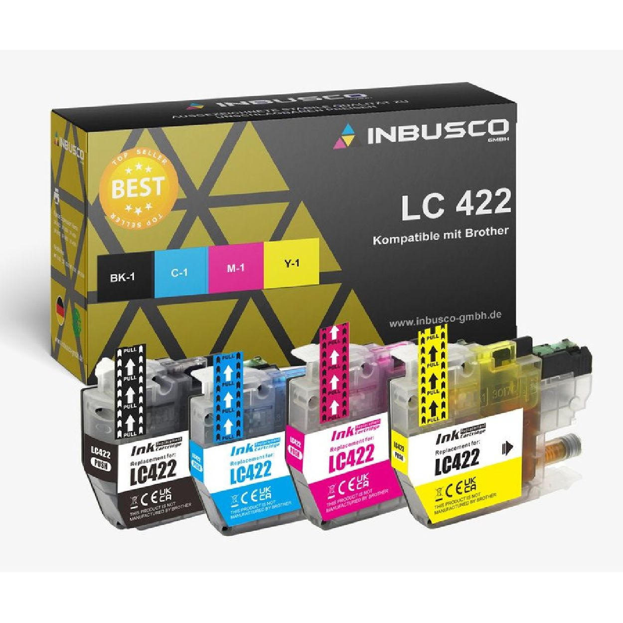 INBUSCO / KUBIS SET Mehrfarbig Tintenpatrone 422 LC (4xLC422)