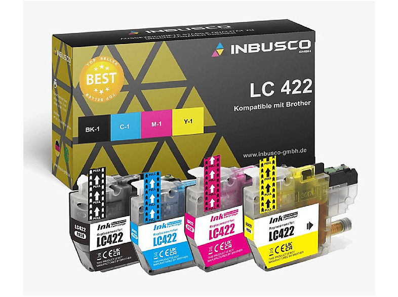 INBUSCO / KUBIS SET LC 422 Tintenpatrone Mehrfarbig (4xLC422) | Tonerkartuschen