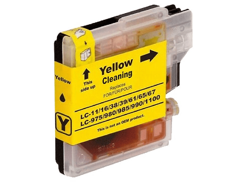 INBUSCO YE Tintenpatrone (LC980-1100YE) 980/1100 KUBIS LC Reinigung Yellow /