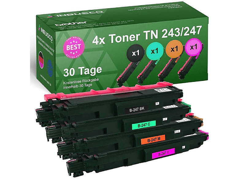 (TN243-247-V-3xCL) KUBIS / Toner INBUSCO TN243-247-V Mehrfarbig