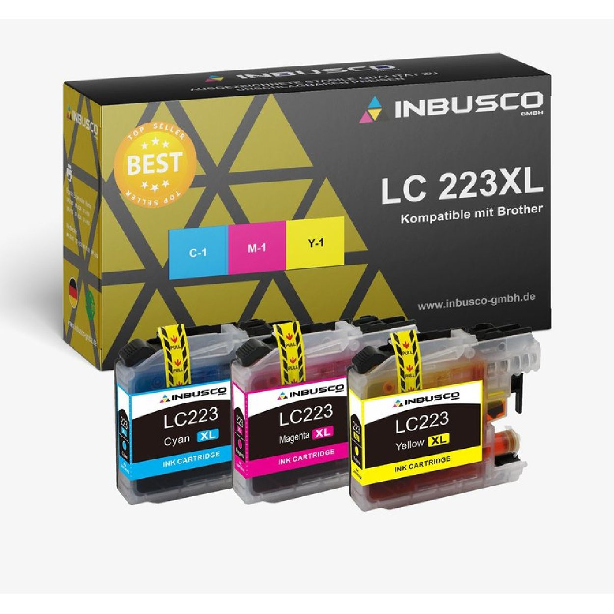 INBUSCO LC KUBIS (3xLC223-V) 223 Tintenpatrone SET Mehrfarbig /